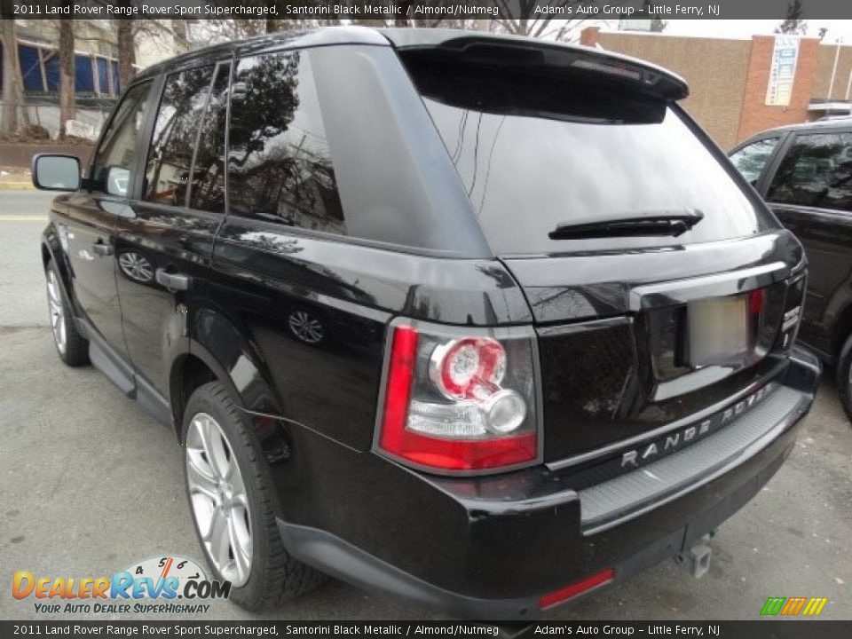 2011 Land Rover Range Rover Sport Supercharged Santorini Black Metallic / Almond/Nutmeg Photo #7