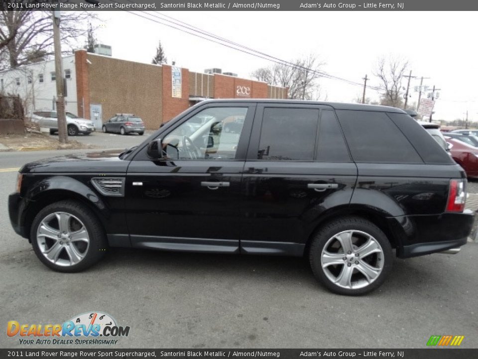 2011 Land Rover Range Rover Sport Supercharged Santorini Black Metallic / Almond/Nutmeg Photo #8