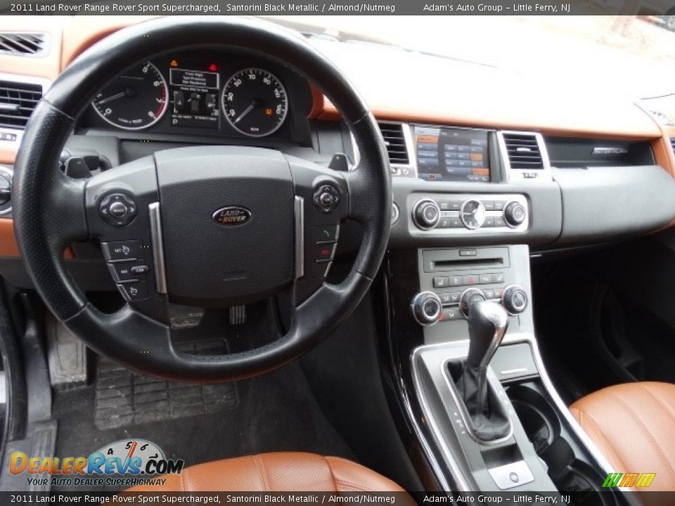 2011 Land Rover Range Rover Sport Supercharged Santorini Black Metallic / Almond/Nutmeg Photo #17