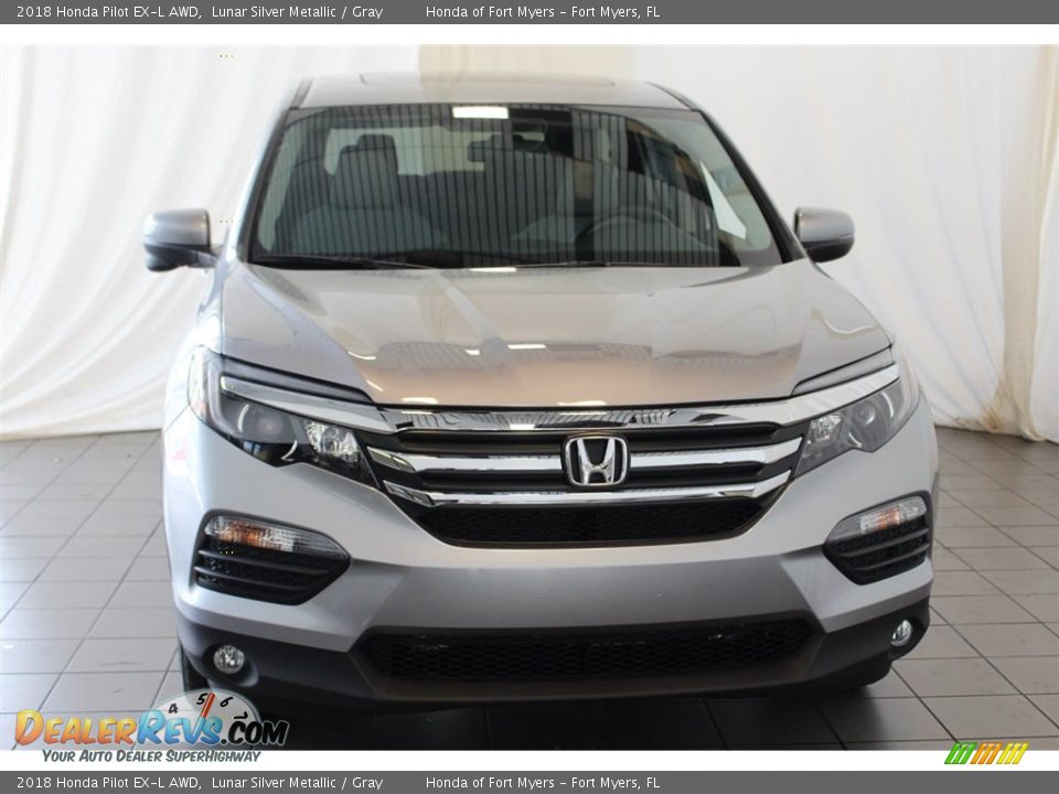 2018 Honda Pilot EX-L AWD Lunar Silver Metallic / Gray Photo #4