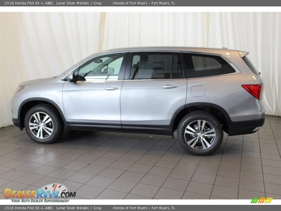 2018 Honda Pilot EX-L AWD Lunar Silver Metallic / Gray Photo #5