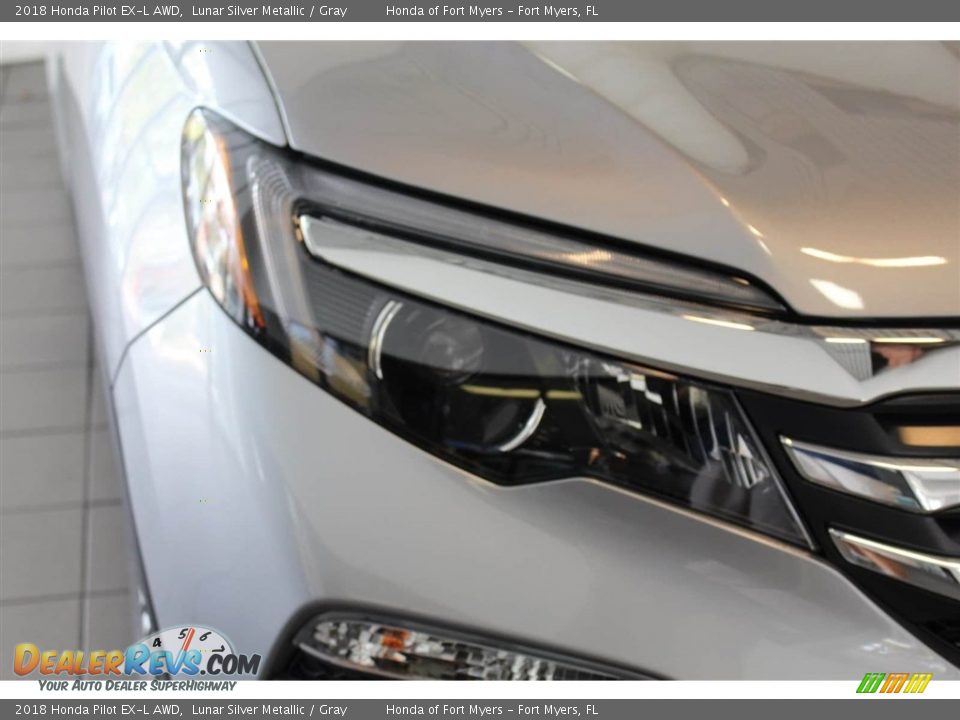 2018 Honda Pilot EX-L AWD Lunar Silver Metallic / Gray Photo #6