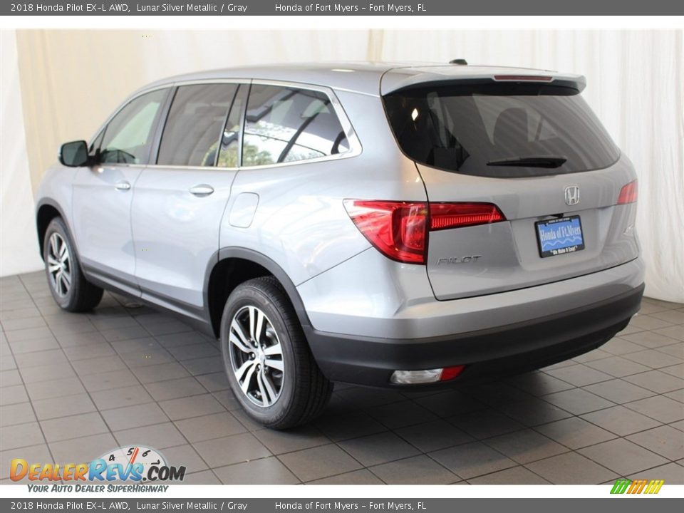 2018 Honda Pilot EX-L AWD Lunar Silver Metallic / Gray Photo #7