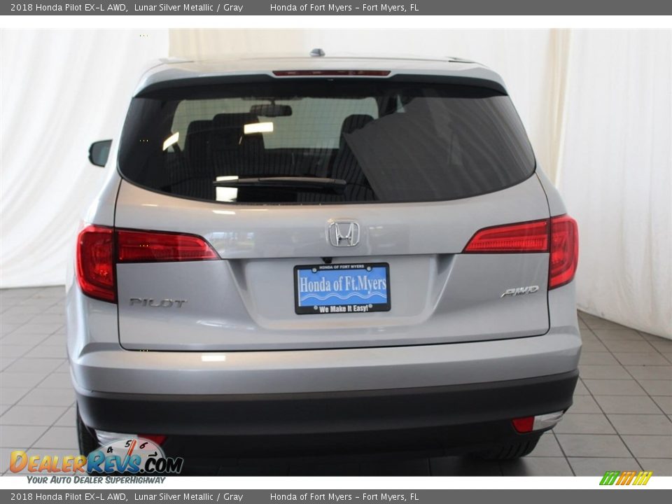 2018 Honda Pilot EX-L AWD Lunar Silver Metallic / Gray Photo #8