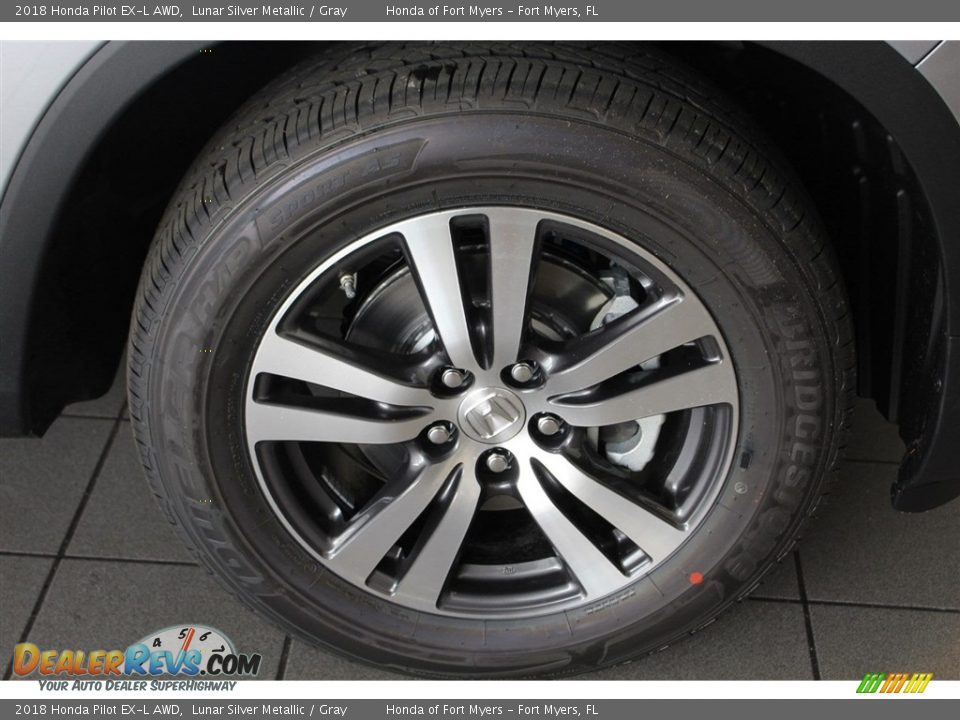 2018 Honda Pilot EX-L AWD Lunar Silver Metallic / Gray Photo #10