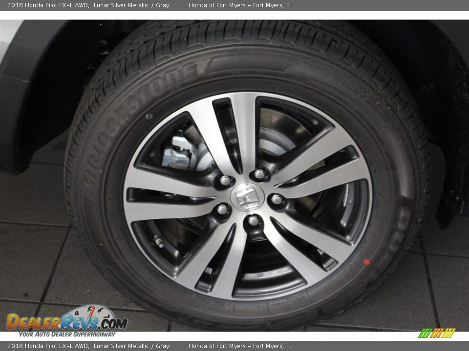 2018 Honda Pilot EX-L AWD Lunar Silver Metallic / Gray Photo #11