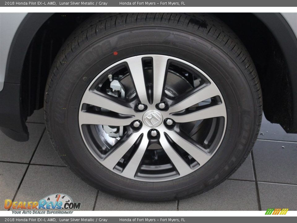 2018 Honda Pilot EX-L AWD Lunar Silver Metallic / Gray Photo #12