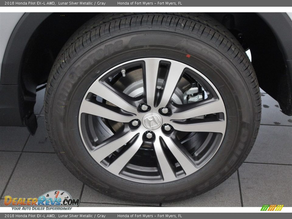 2018 Honda Pilot EX-L AWD Lunar Silver Metallic / Gray Photo #13