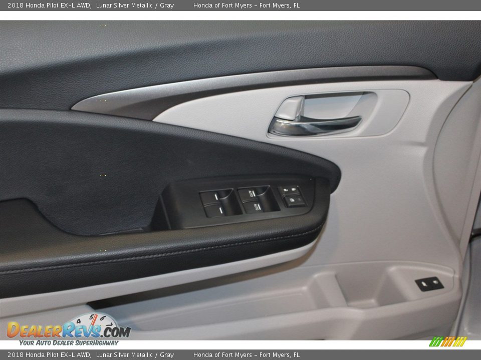 2018 Honda Pilot EX-L AWD Lunar Silver Metallic / Gray Photo #14