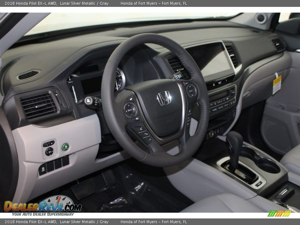 2018 Honda Pilot EX-L AWD Lunar Silver Metallic / Gray Photo #18