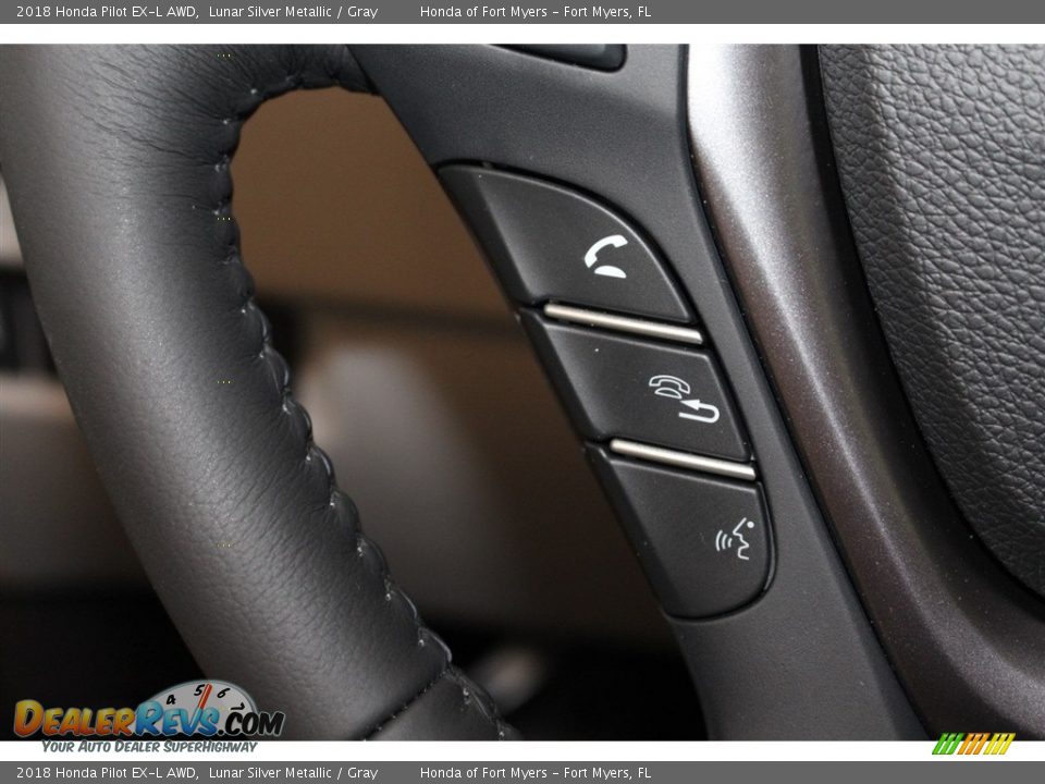 2018 Honda Pilot EX-L AWD Lunar Silver Metallic / Gray Photo #22