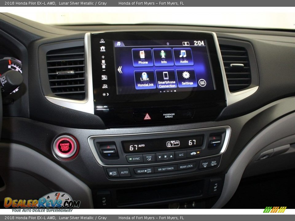 2018 Honda Pilot EX-L AWD Lunar Silver Metallic / Gray Photo #23