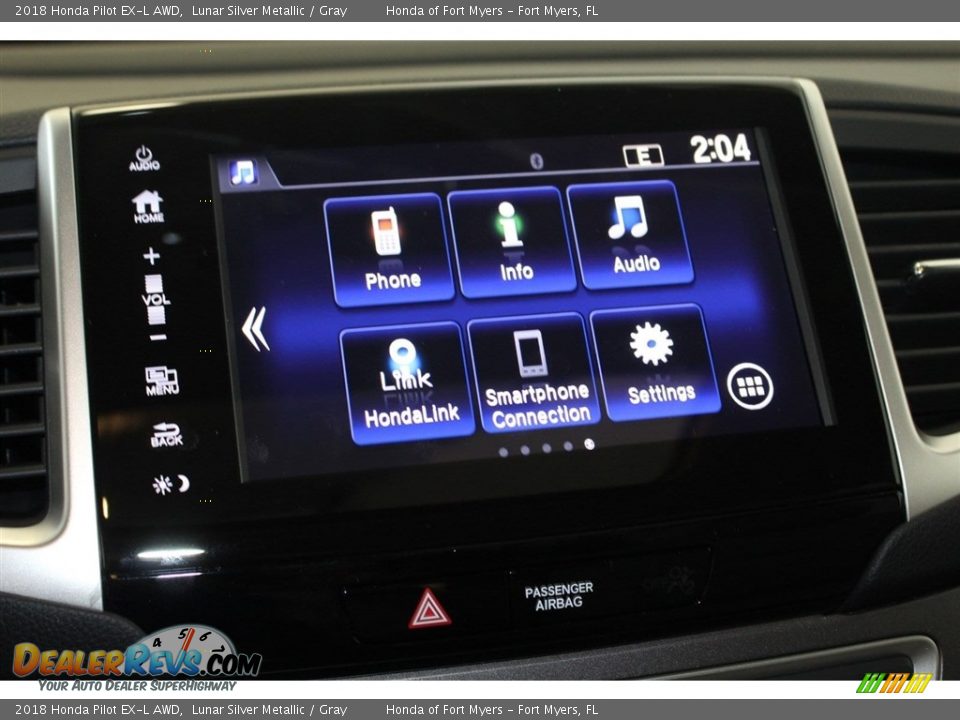 2018 Honda Pilot EX-L AWD Lunar Silver Metallic / Gray Photo #24