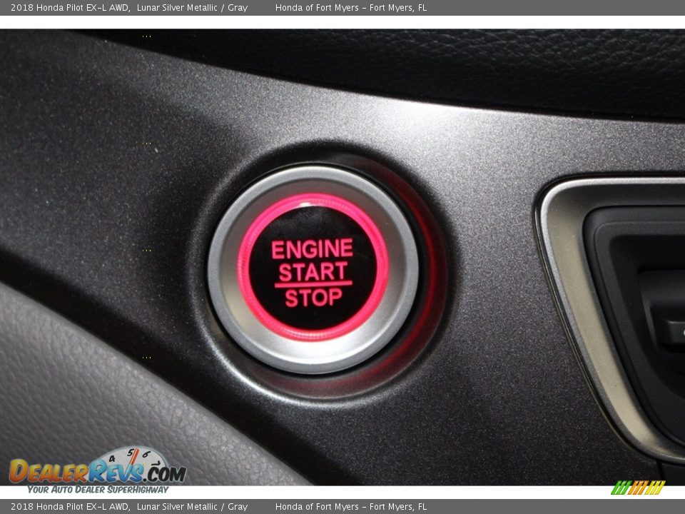 2018 Honda Pilot EX-L AWD Lunar Silver Metallic / Gray Photo #27