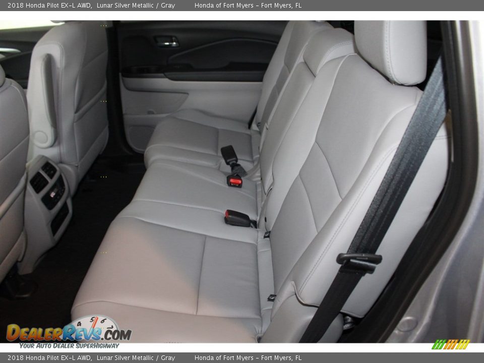 2018 Honda Pilot EX-L AWD Lunar Silver Metallic / Gray Photo #35