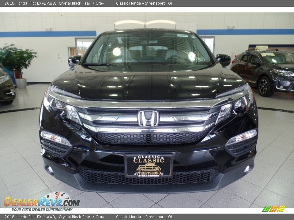 2018 Honda Pilot EX-L AWD Crystal Black Pearl / Gray Photo #2