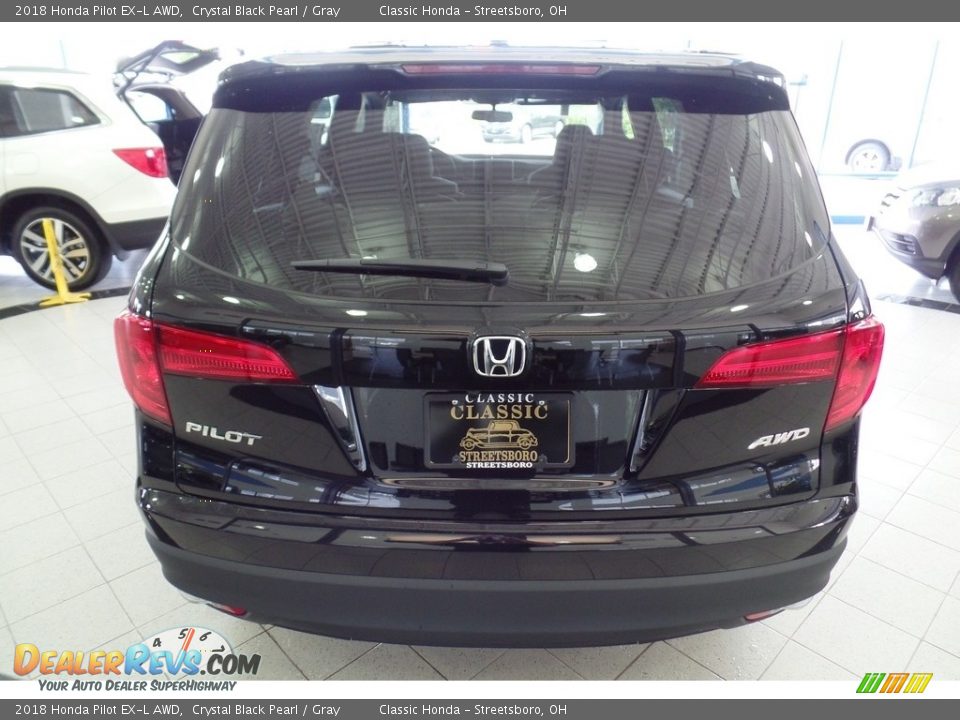 2018 Honda Pilot EX-L AWD Crystal Black Pearl / Gray Photo #5