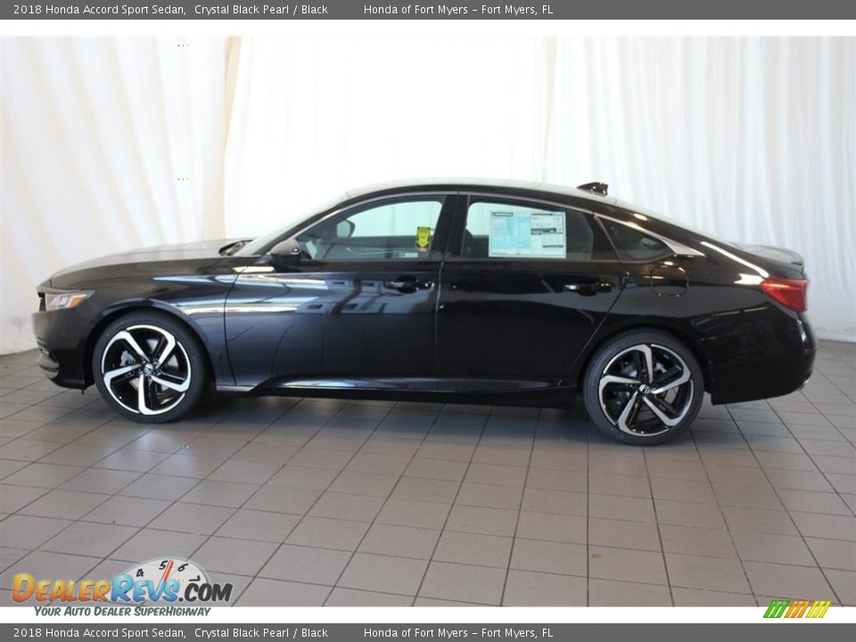2018 Honda Accord Sport Sedan Crystal Black Pearl / Black Photo #5