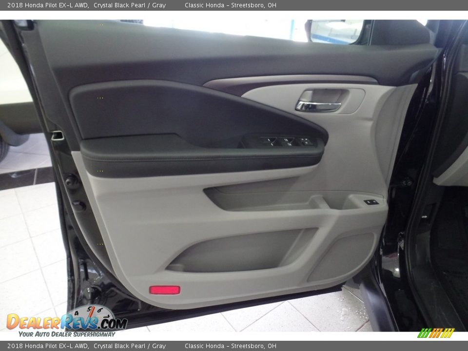 2018 Honda Pilot EX-L AWD Crystal Black Pearl / Gray Photo #6