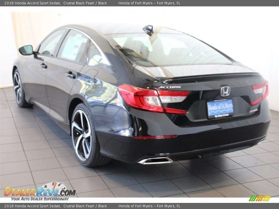 2018 Honda Accord Sport Sedan Crystal Black Pearl / Black Photo #6