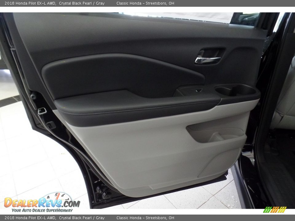 2018 Honda Pilot EX-L AWD Crystal Black Pearl / Gray Photo #7
