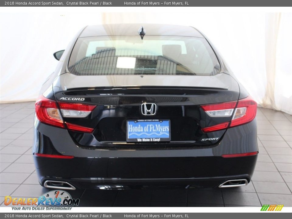 2018 Honda Accord Sport Sedan Crystal Black Pearl / Black Photo #7