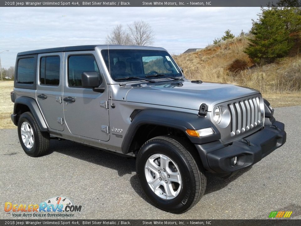 2018 Jeep Wrangler Unlimited Sport 4x4 Billet Silver Metallic / Black Photo #4