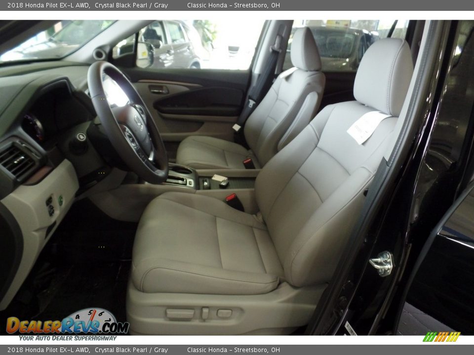 2018 Honda Pilot EX-L AWD Crystal Black Pearl / Gray Photo #9