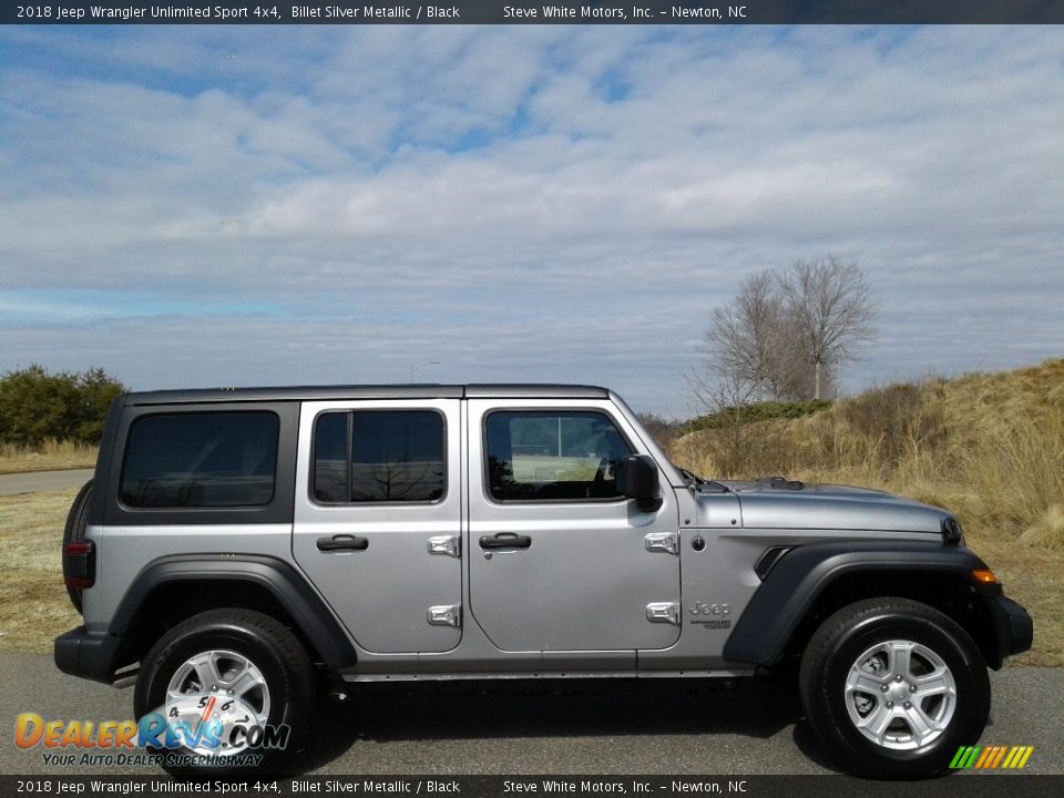 2018 Jeep Wrangler Unlimited Sport 4x4 Billet Silver Metallic / Black Photo #5