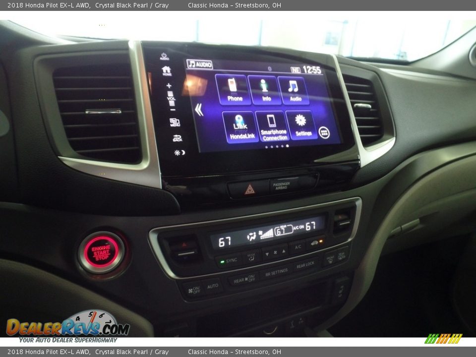 2018 Honda Pilot EX-L AWD Crystal Black Pearl / Gray Photo #13