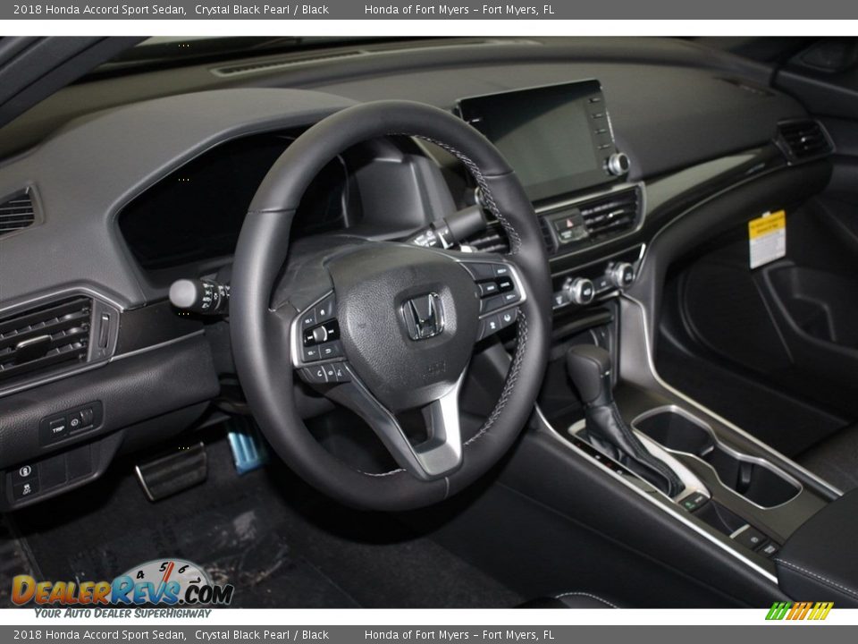 2018 Honda Accord Sport Sedan Crystal Black Pearl / Black Photo #12