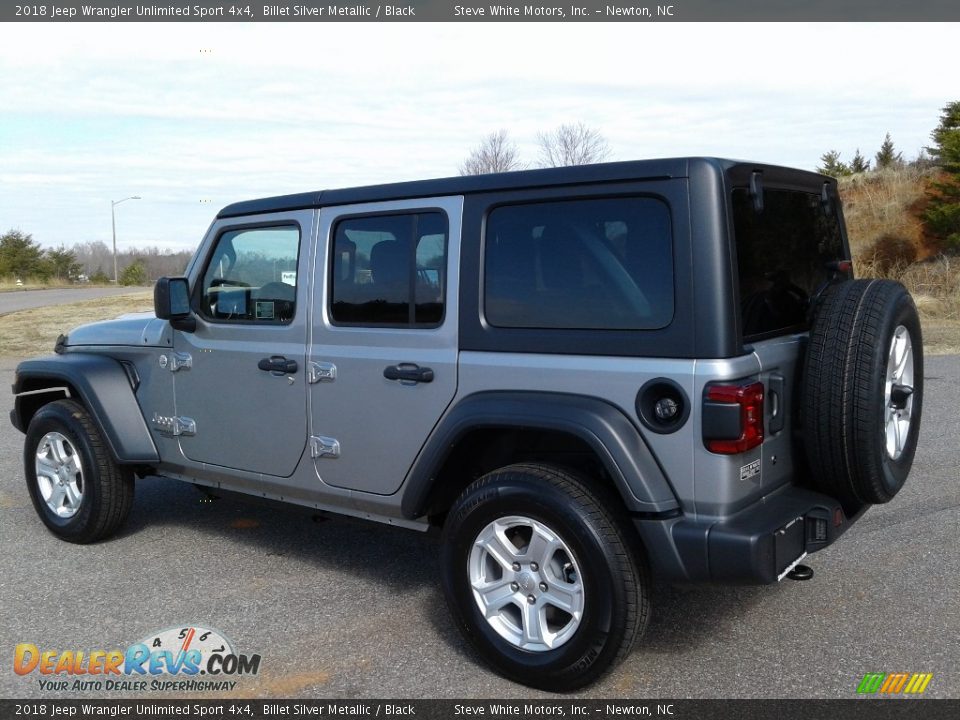 2018 Jeep Wrangler Unlimited Sport 4x4 Billet Silver Metallic / Black Photo #8