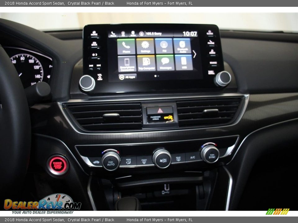 2018 Honda Accord Sport Sedan Crystal Black Pearl / Black Photo #15
