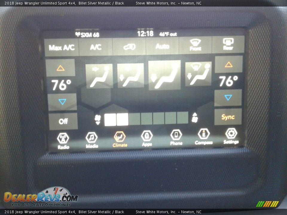 2018 Jeep Wrangler Unlimited Sport 4x4 Billet Silver Metallic / Black Photo #23