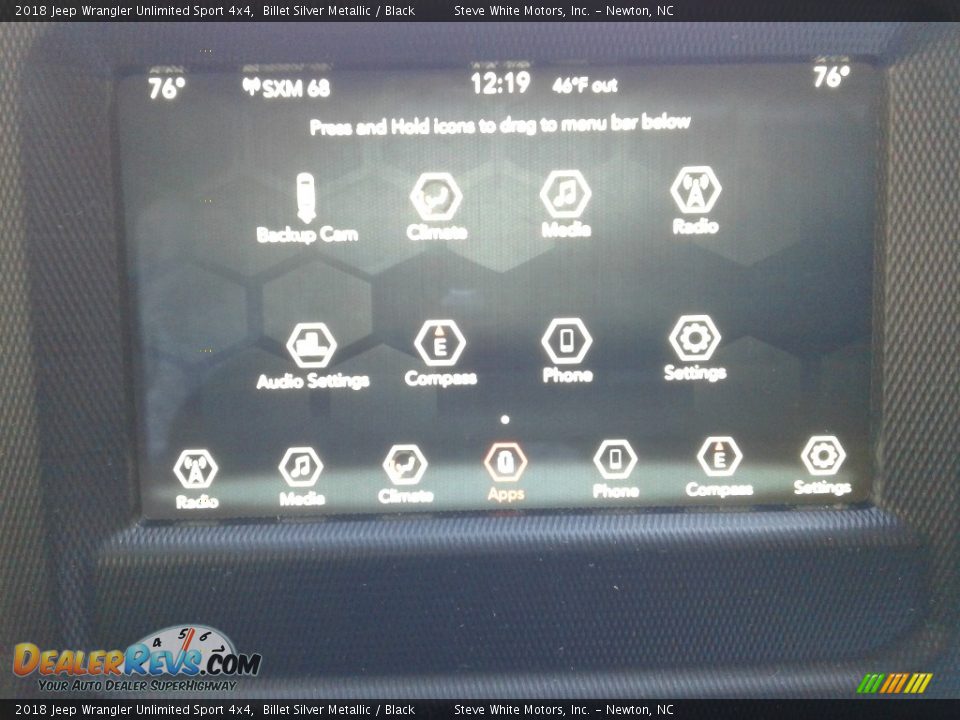 2018 Jeep Wrangler Unlimited Sport 4x4 Billet Silver Metallic / Black Photo #24