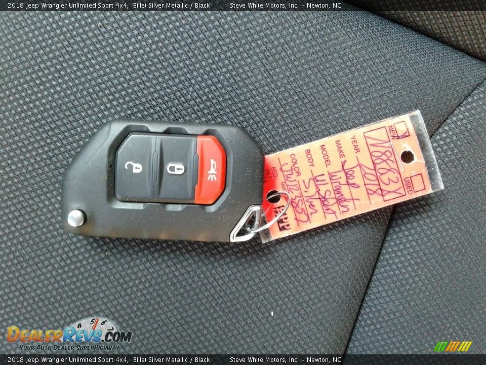 2018 Jeep Wrangler Unlimited Sport 4x4 Billet Silver Metallic / Black Photo #27