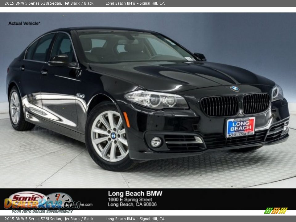2015 BMW 5 Series 528i Sedan Jet Black / Black Photo #1