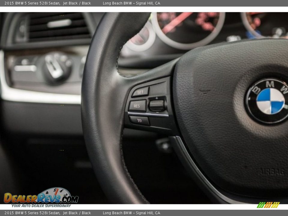2015 BMW 5 Series 528i Sedan Jet Black / Black Photo #13