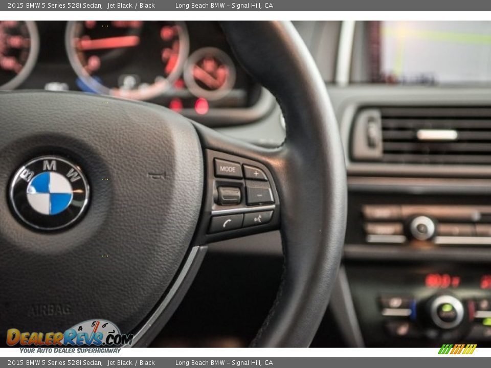 2015 BMW 5 Series 528i Sedan Jet Black / Black Photo #14