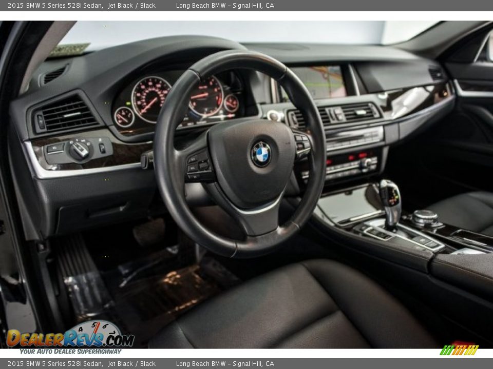 2015 BMW 5 Series 528i Sedan Jet Black / Black Photo #15