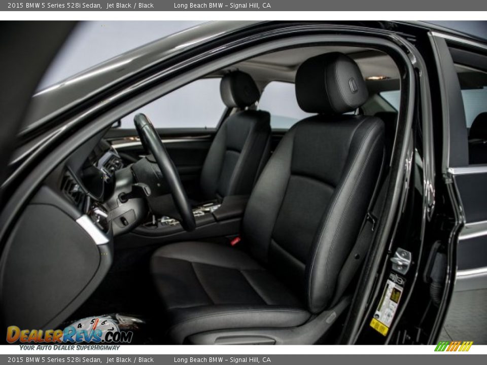 2015 BMW 5 Series 528i Sedan Jet Black / Black Photo #28