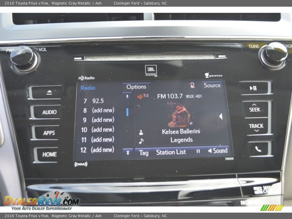 2016 Toyota Prius v Five Magnetic Gray Metallic / Ash Photo #17