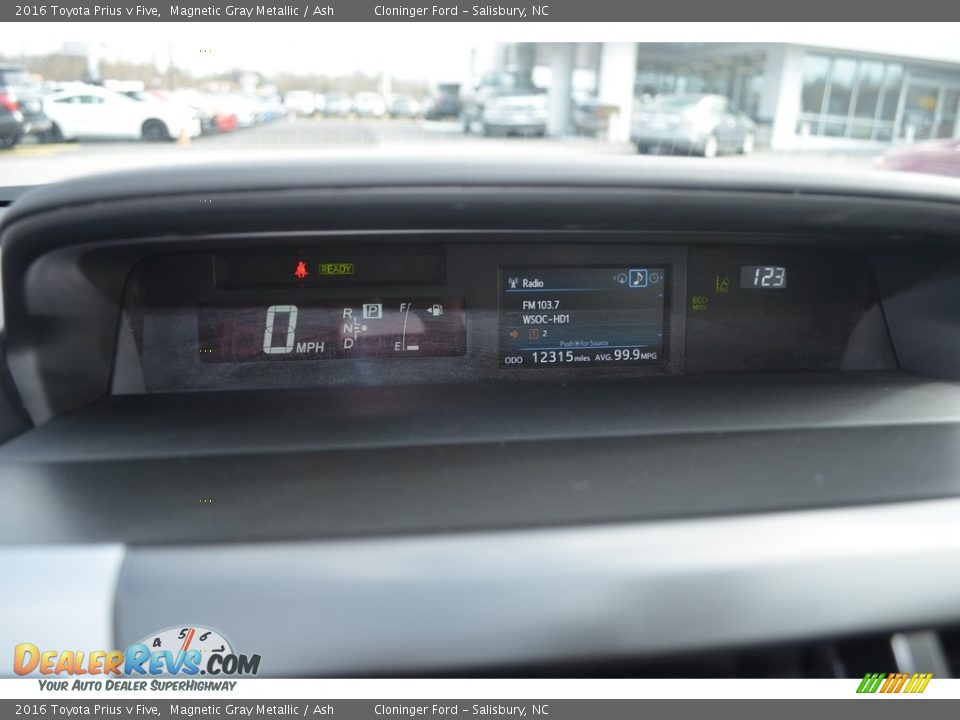 2016 Toyota Prius v Five Magnetic Gray Metallic / Ash Photo #26