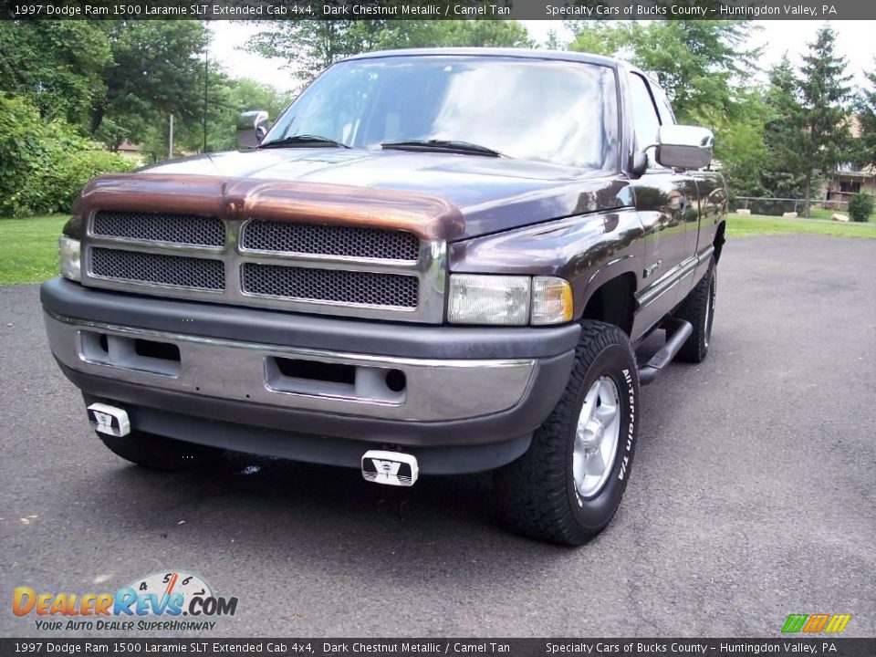 1997 Dodge Ram 1500 Laramie SLT Extended Cab 4x4 Dark Chestnut Metallic / Camel Tan Photo #3