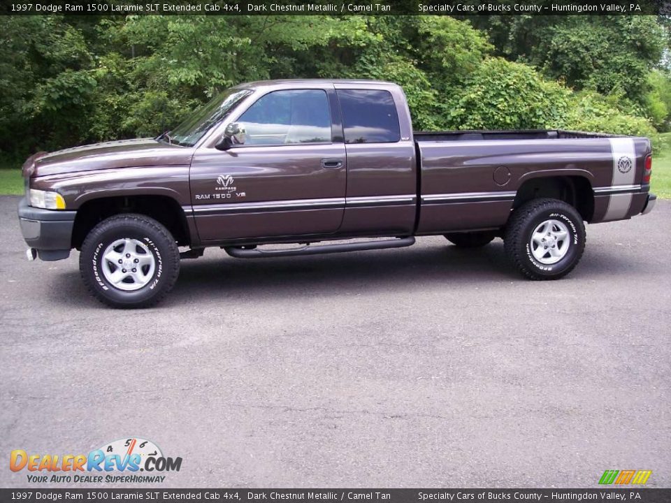 1997 Dodge Ram 1500 Laramie SLT Extended Cab 4x4 Dark Chestnut Metallic / Camel Tan Photo #5