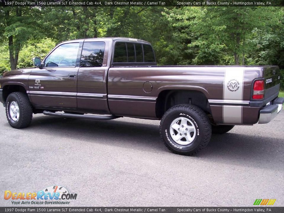 1997 Dodge Ram 1500 Laramie SLT Extended Cab 4x4 Dark Chestnut Metallic / Camel Tan Photo #7