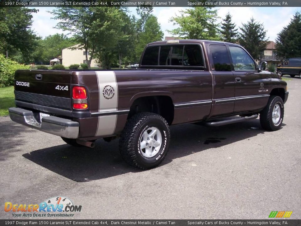 1997 Dodge Ram 1500 Laramie SLT Extended Cab 4x4 Dark Chestnut Metallic / Camel Tan Photo #13