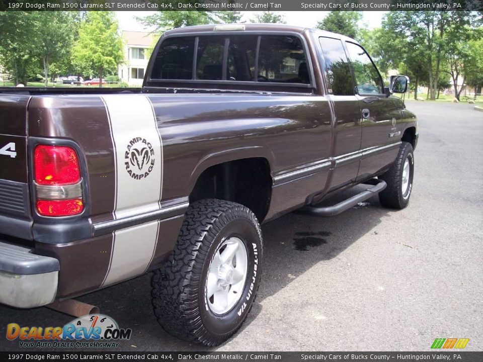 1997 Dodge Ram 1500 Laramie SLT Extended Cab 4x4 Dark Chestnut Metallic / Camel Tan Photo #15