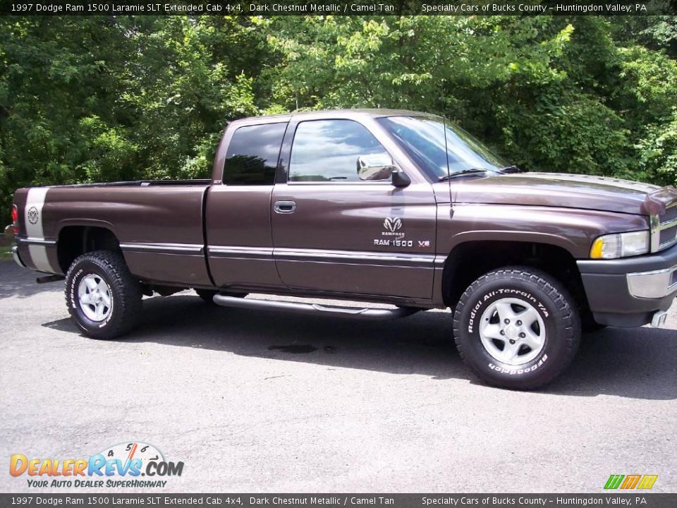 1997 Dodge Ram 1500 Laramie SLT Extended Cab 4x4 Dark Chestnut Metallic / Camel Tan Photo #18