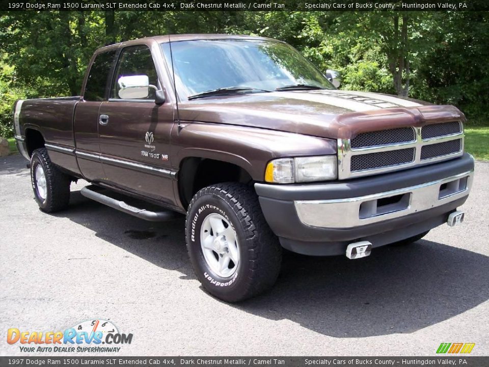 1997 Dodge Ram 1500 Laramie SLT Extended Cab 4x4 Dark Chestnut Metallic / Camel Tan Photo #19